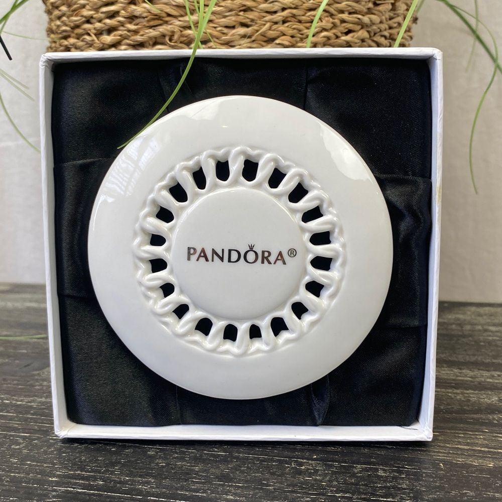Pandora Ivory Porcelain Round Jewelry Box